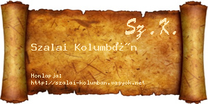 Szalai Kolumbán névjegykártya